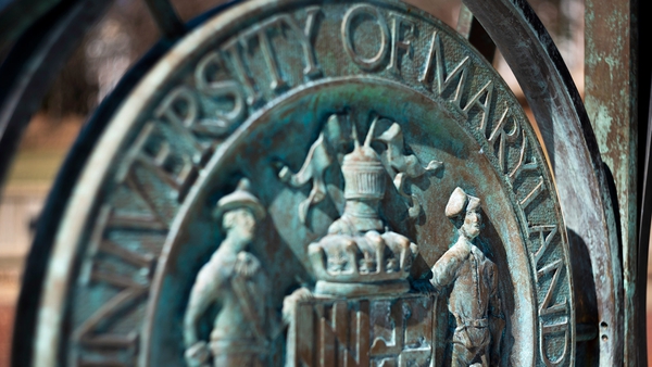closeup of sundial on UMD campus