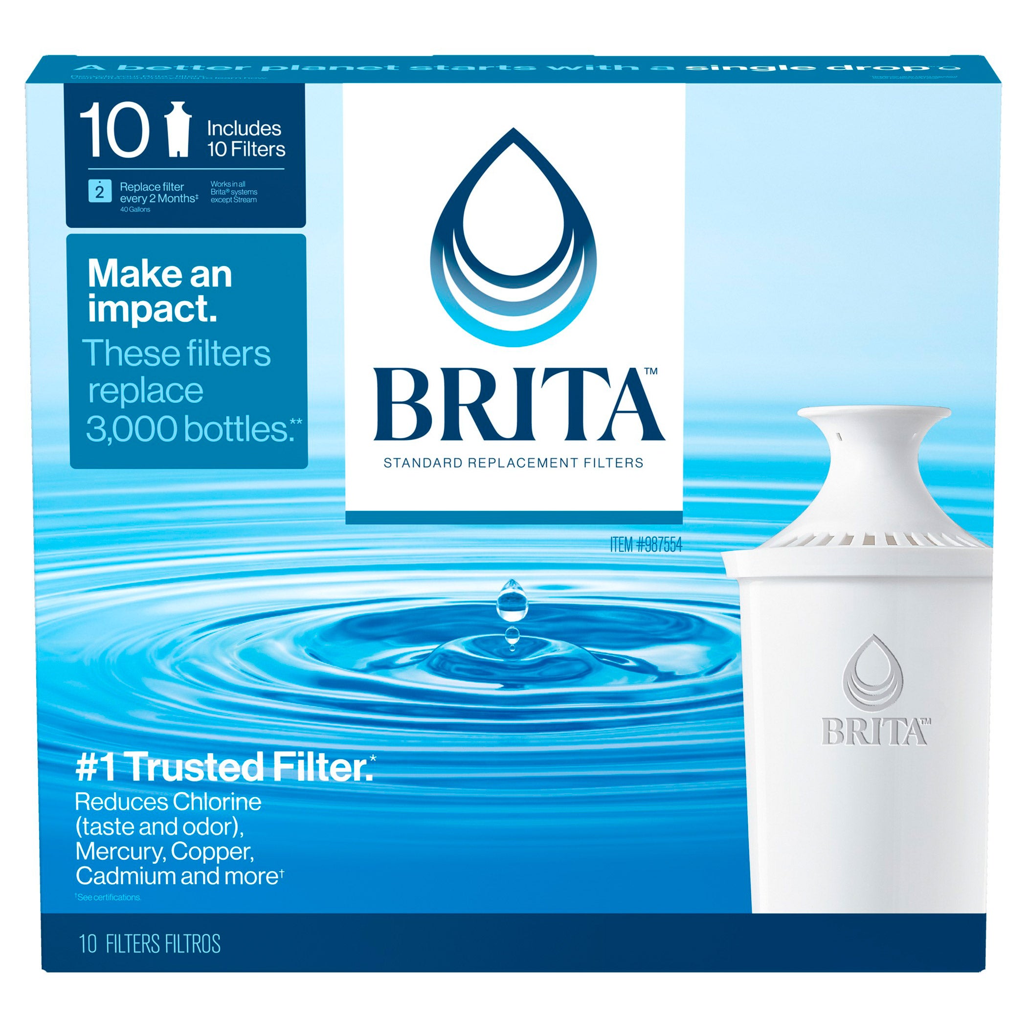 Brita Replacement Water Filters, 10-Pack