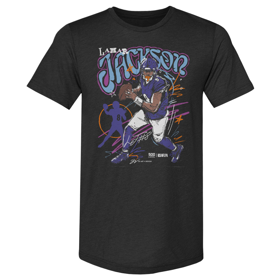 Image of Lamar Jackson Baltimore Scribble WHT