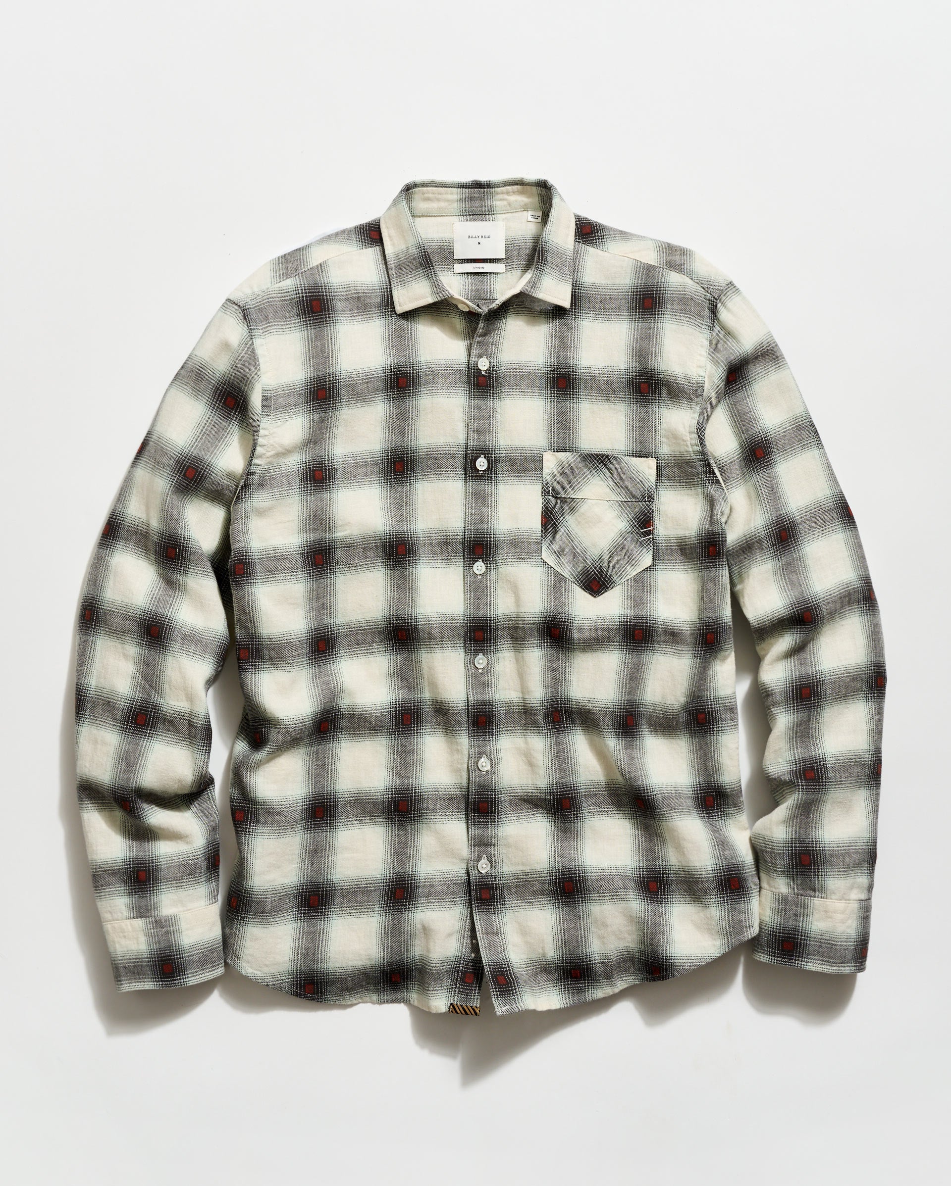 Image of Hemp Cotton Dobby Plaid John T Shirt