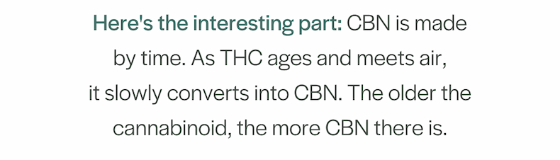 Meet CBN. The cannabinoid for nighttime. 