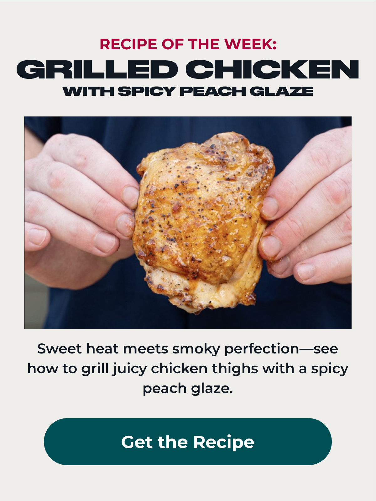 Grilled Chicken with Spicy Peach Glaze