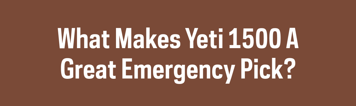 Yeti 1500 Emergency 