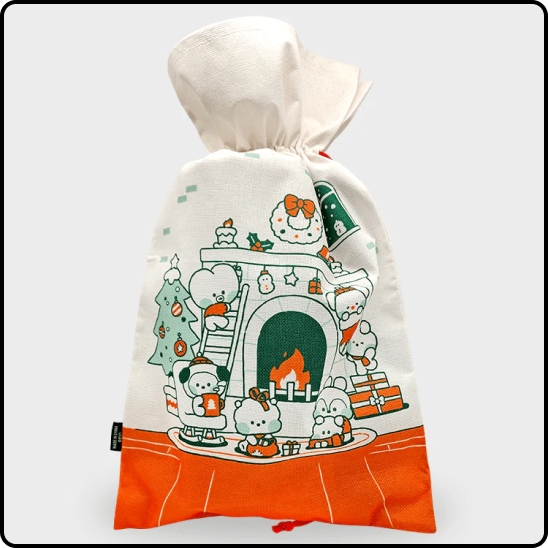 Holiday Drawstring Gift Bag