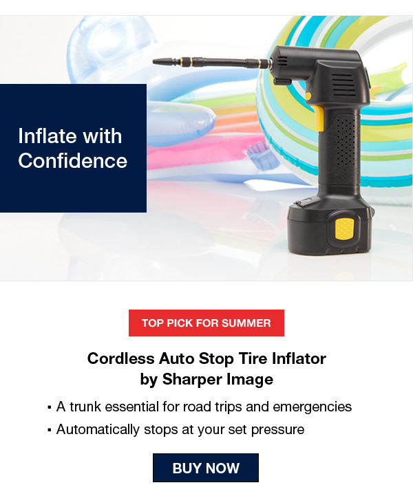 Cordless Auto Stop Tire Inflator by Sharper Image