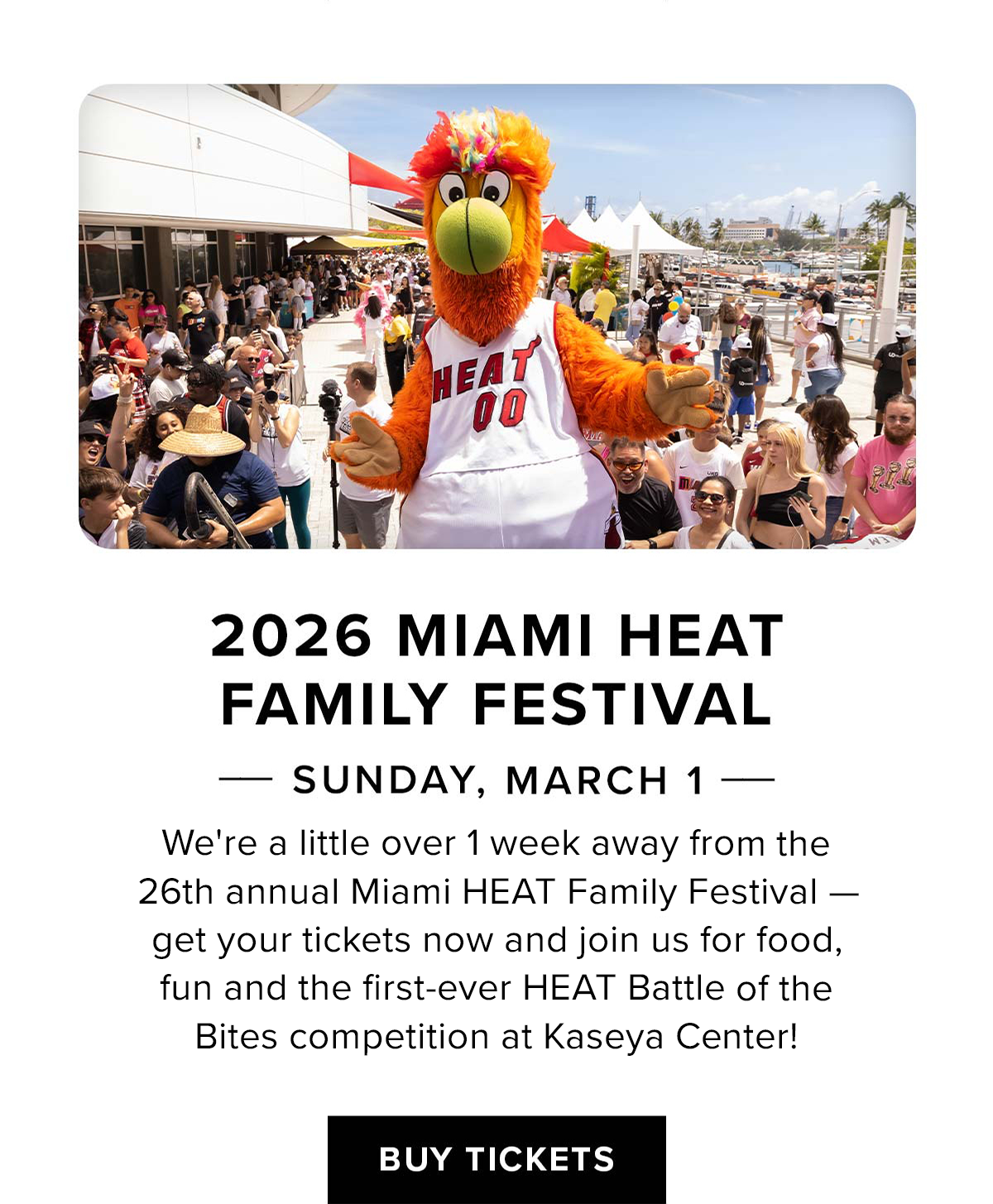 2026 Miami HEAT Family Festival | Sunday, March 1 | Buy Tickets
