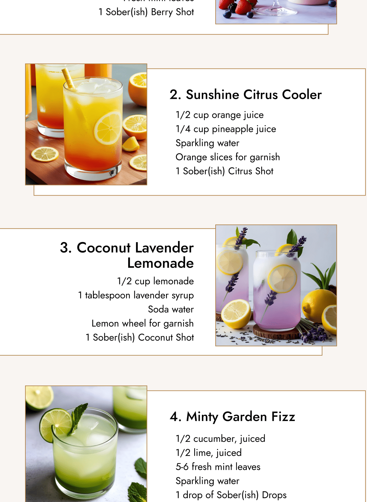 Mother's Day Sober(ish) Cocktails