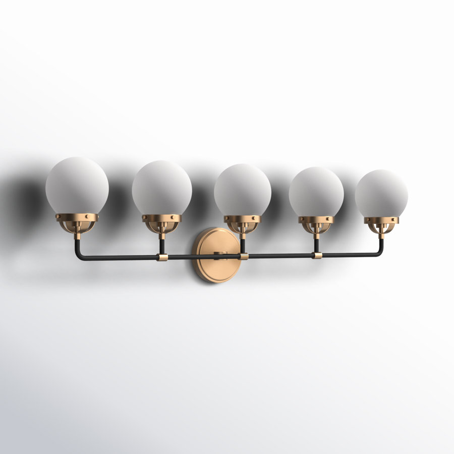 Newport 5 Light Hand-Blown Glass Vanity Light