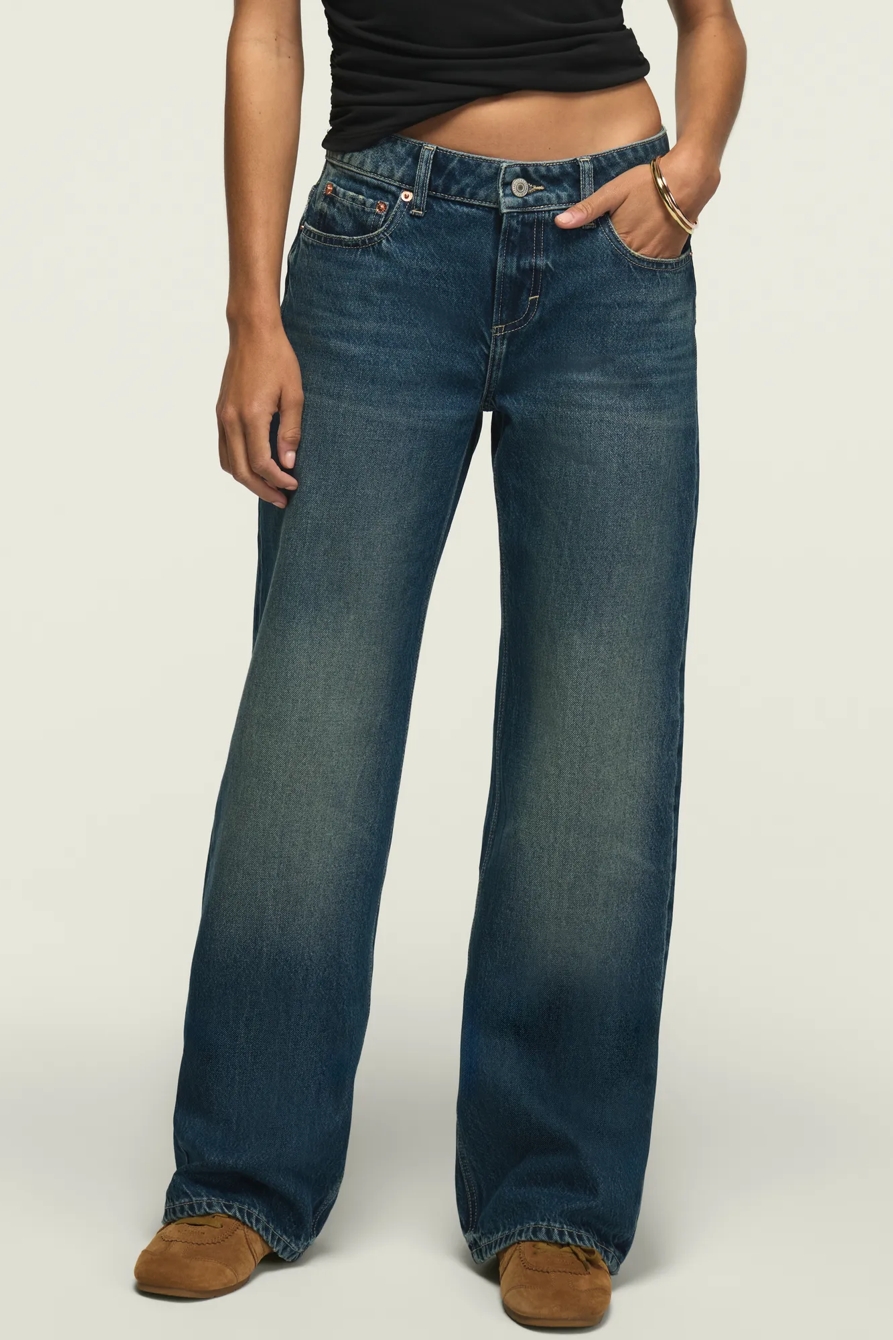Image of Lucky Brand Baggy Wide Leg - Women's Pants Denim Wide Leg Jeans in Pop Songs Wash