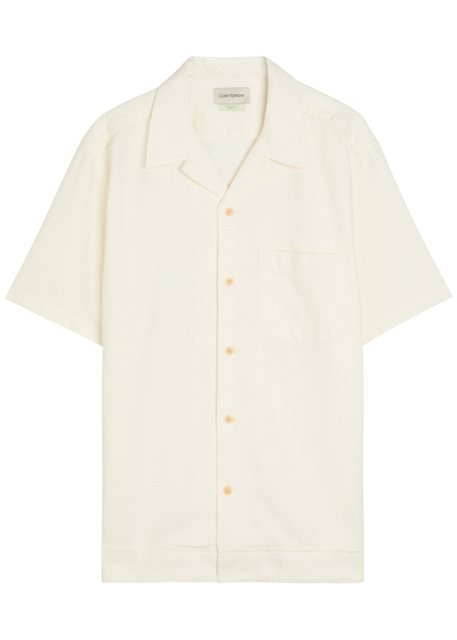 OLIVER SPENCER Havana jacquard cotton shirt