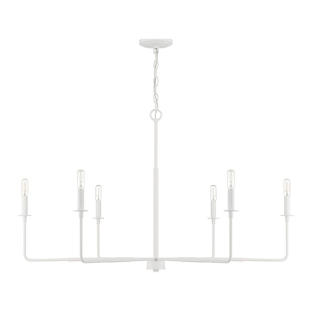 Alysa 6 - Light Candle Style Classic Chandelier