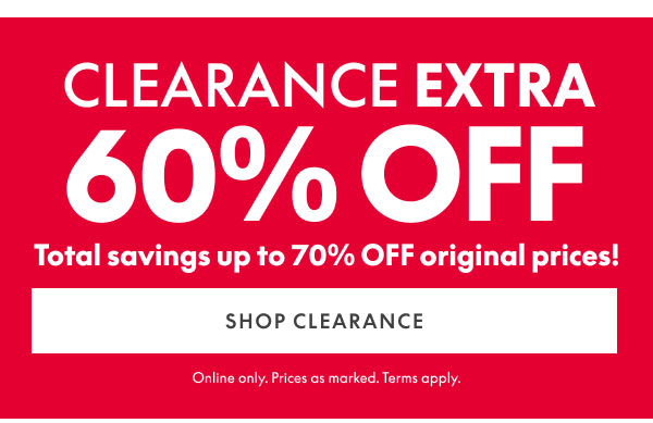 60% Off Clearance