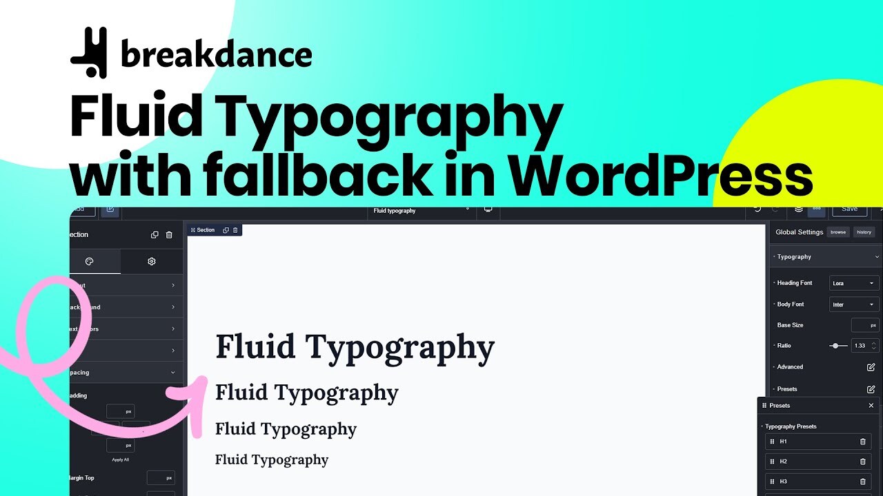 Fluid Typography in Breakdance Builder
