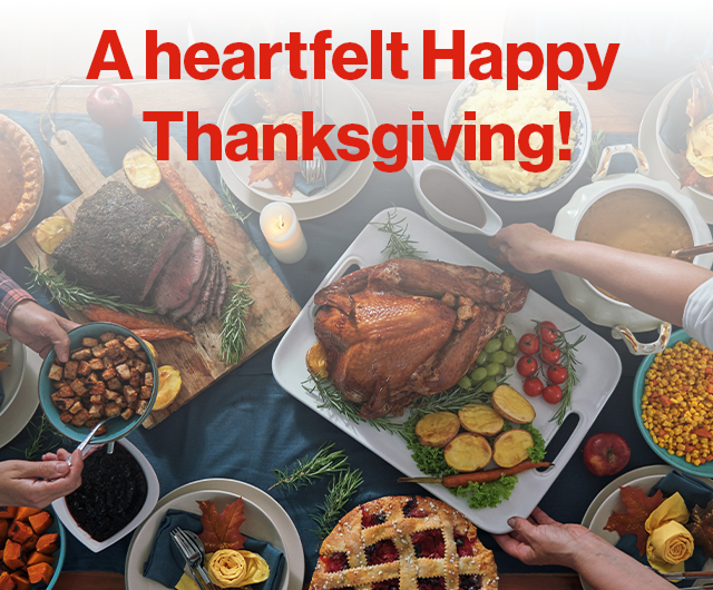 A heartfelt Happy Thanksgiving!