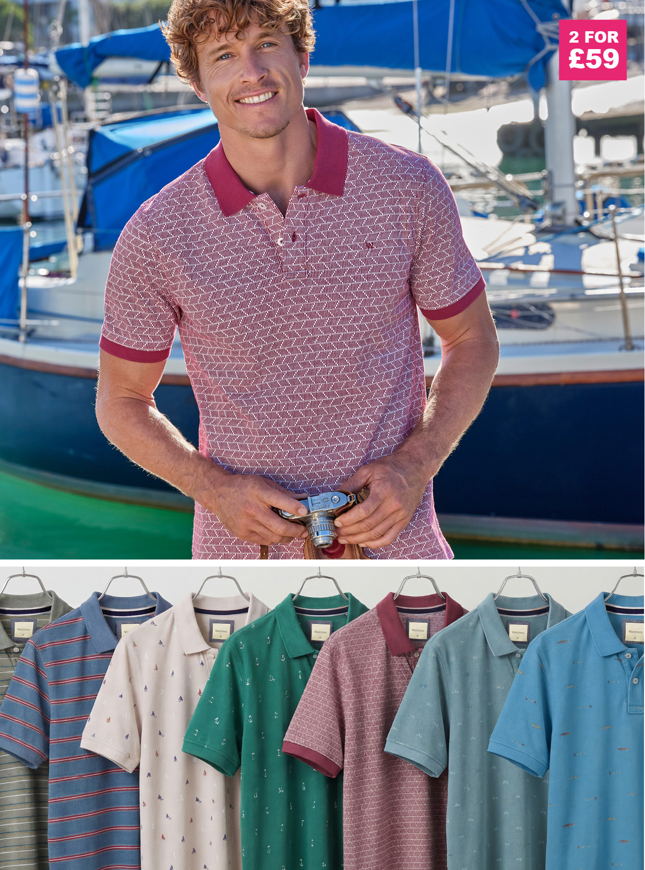 Mix and Match - 2 for £59 Cotton Polo Shirts