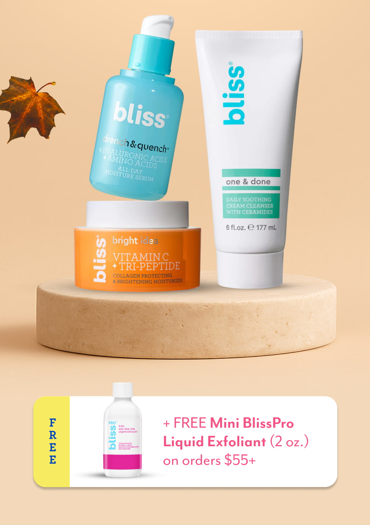 + Free Mini BlissPro Liquid Exfoliant (2 oz.) on orders $55+