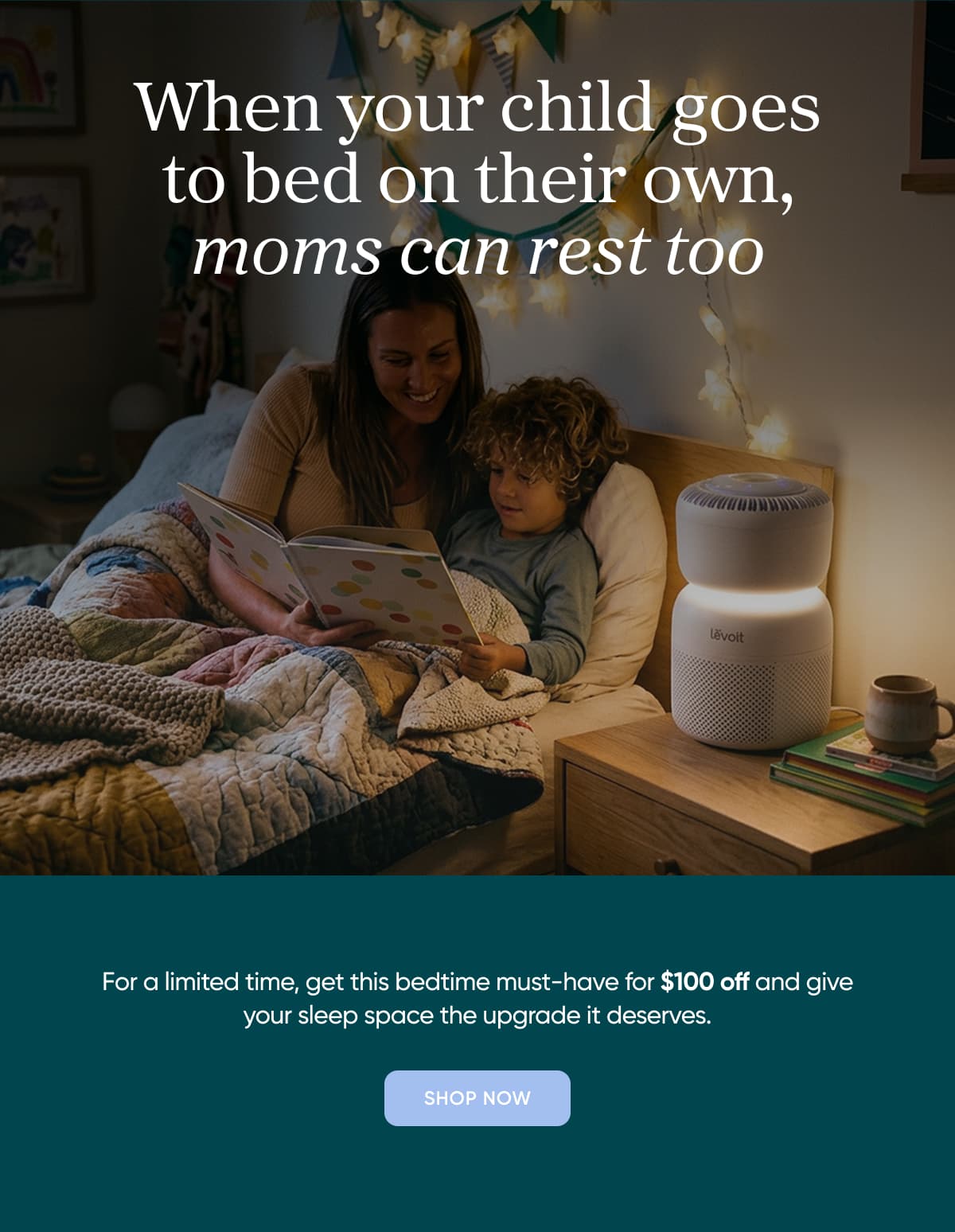 When your child goes to bed on their own, moms can rest too
