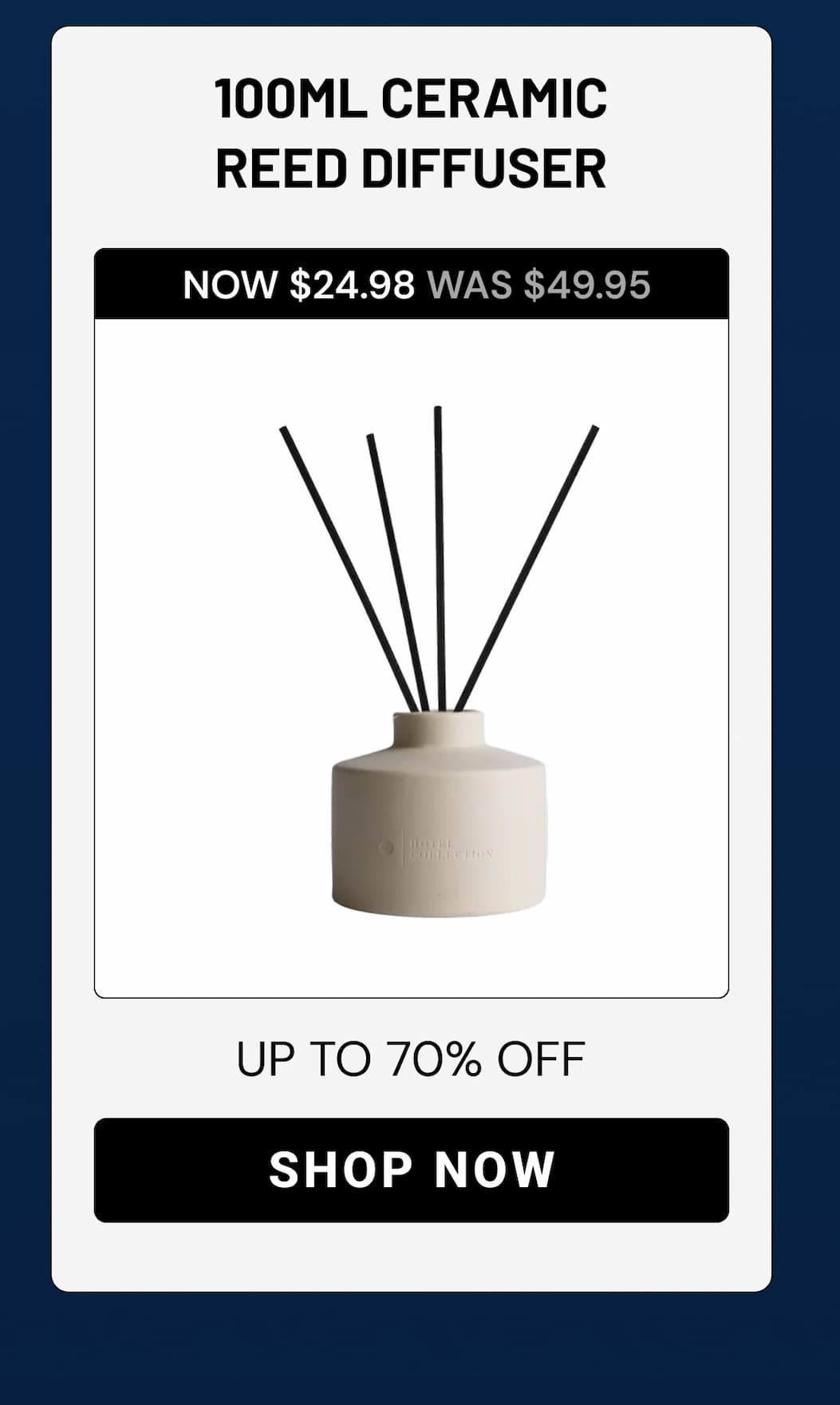 100ML CERAMIC REED DIFFUSER