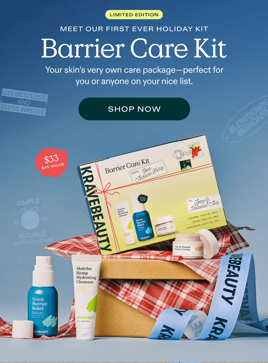 LIMITED EDITION - Meet our FIRST EVER Holiday Kit: Barrier Care