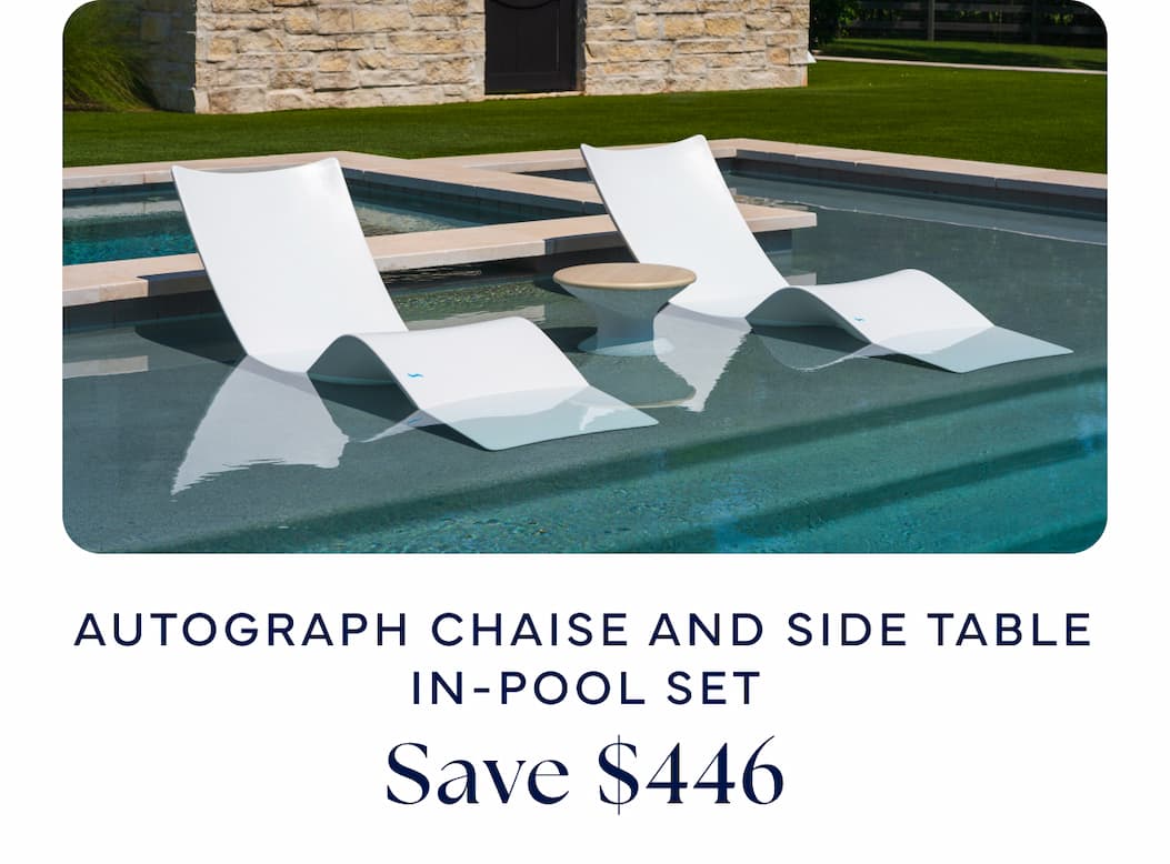 Autograph Chaise and Side Table In-Pool Set