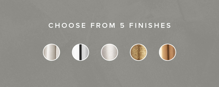 Choose From 5 Finishes - Polished Nickel, Chrome, Brushed Nickel, Aged Brass, Brushed Gold
