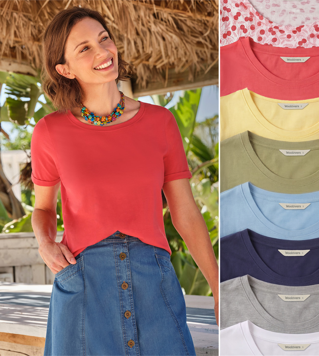 Organic Cotton Scoop Neck Top