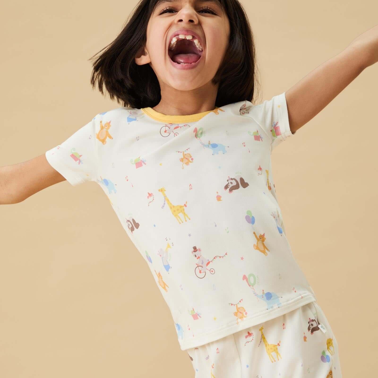 Image of Party Animals Short Sleeve Pajama Set