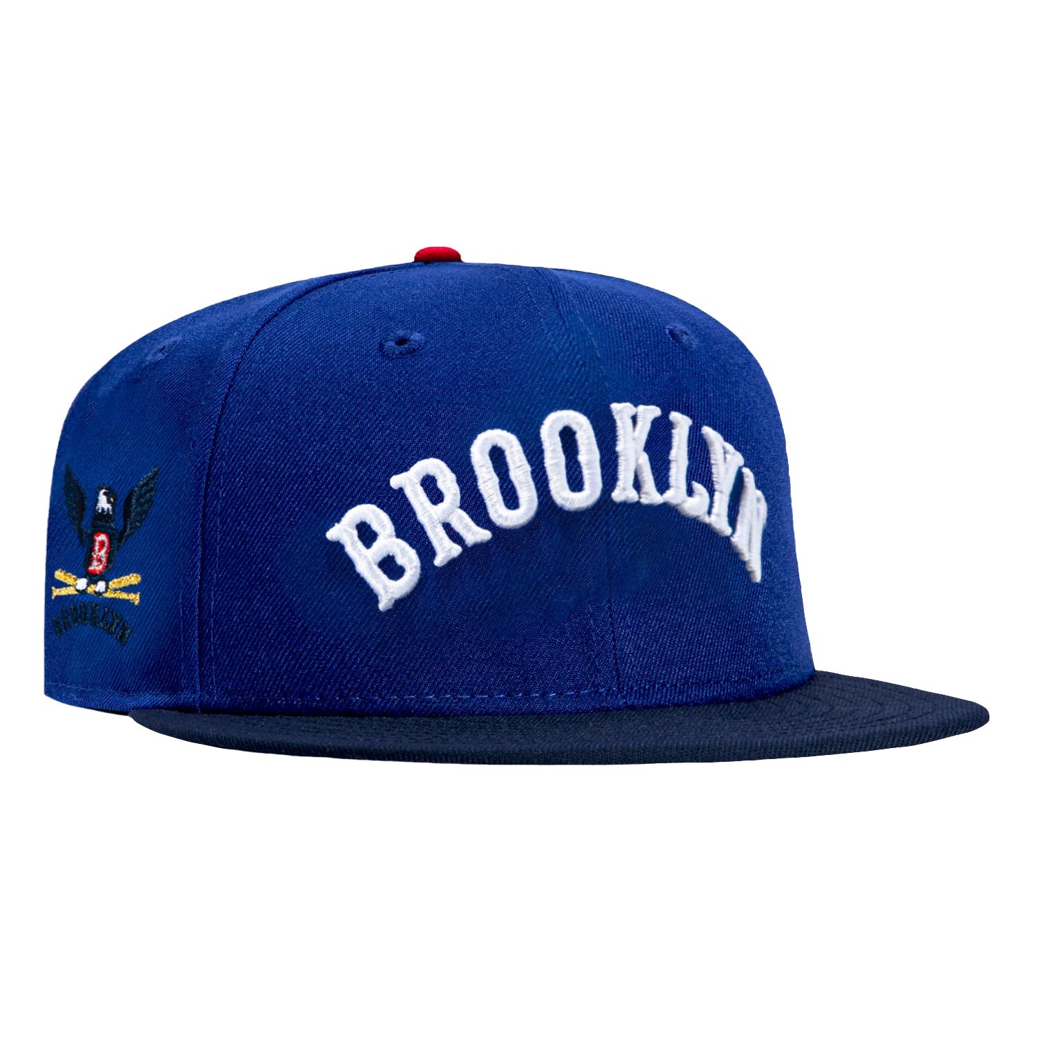 Image of New Era 59Fifty Brooklyn Dodgers Eagle Patch Arch Hat - Royal, Navy