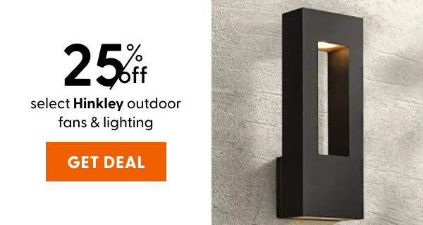 15% off select Hinkley outdoor fans & lighting