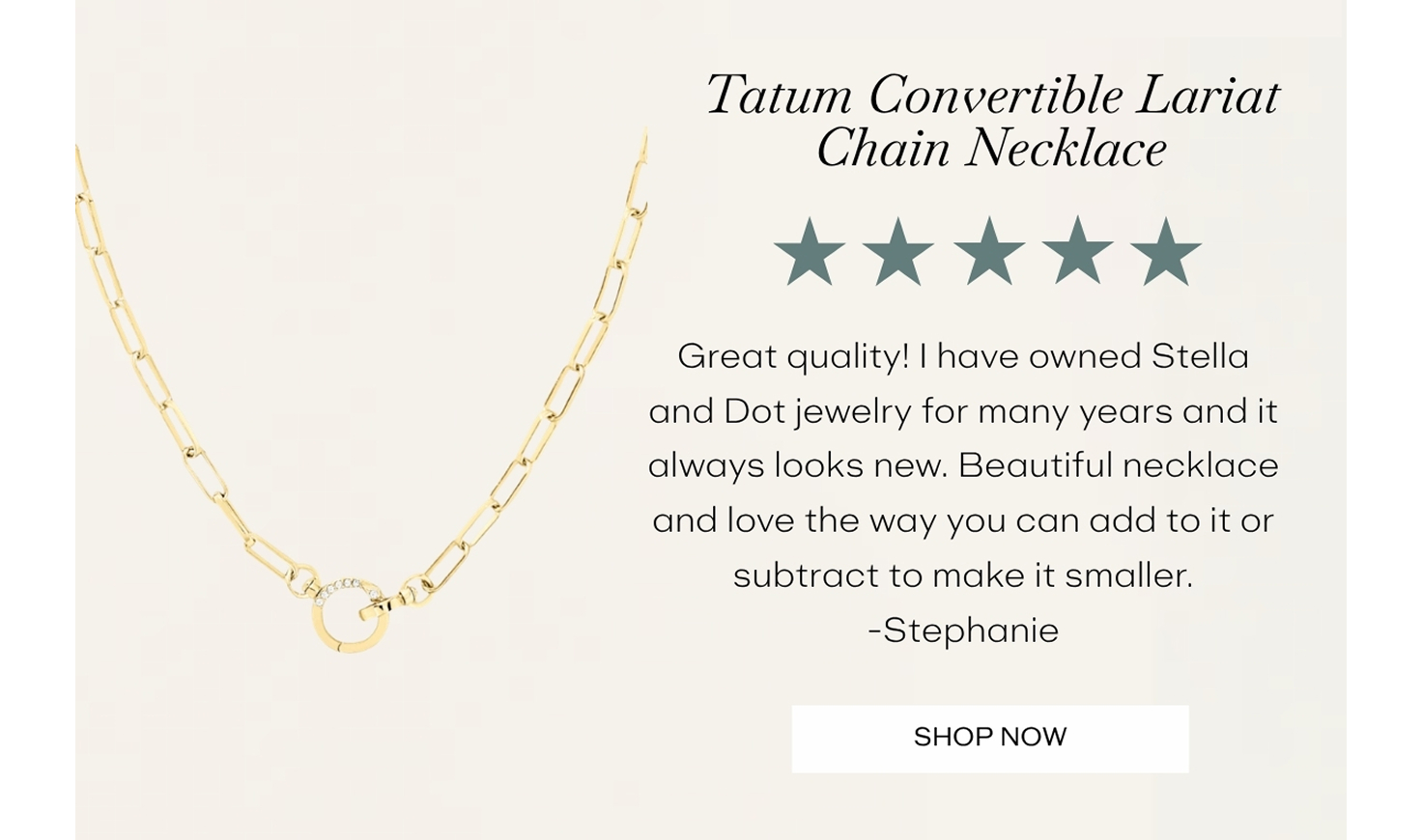 Tatum Convertible Lariat Chain Necklace