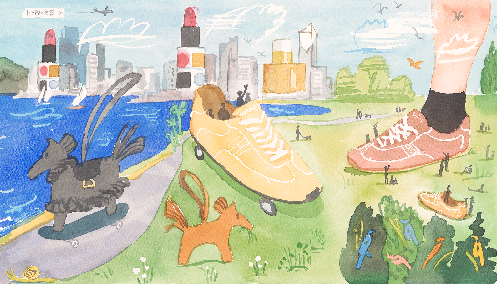 Visual highlighting shoes