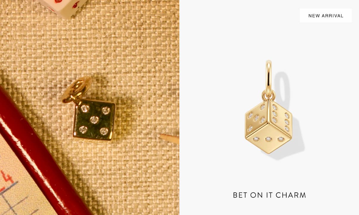 New Arrival. Bet On It Charm.