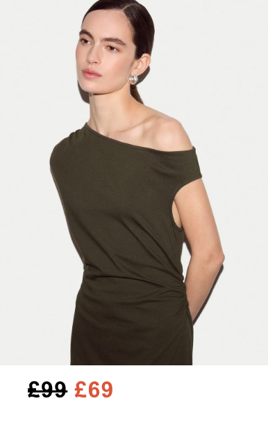 Asymmetric Neck Dress