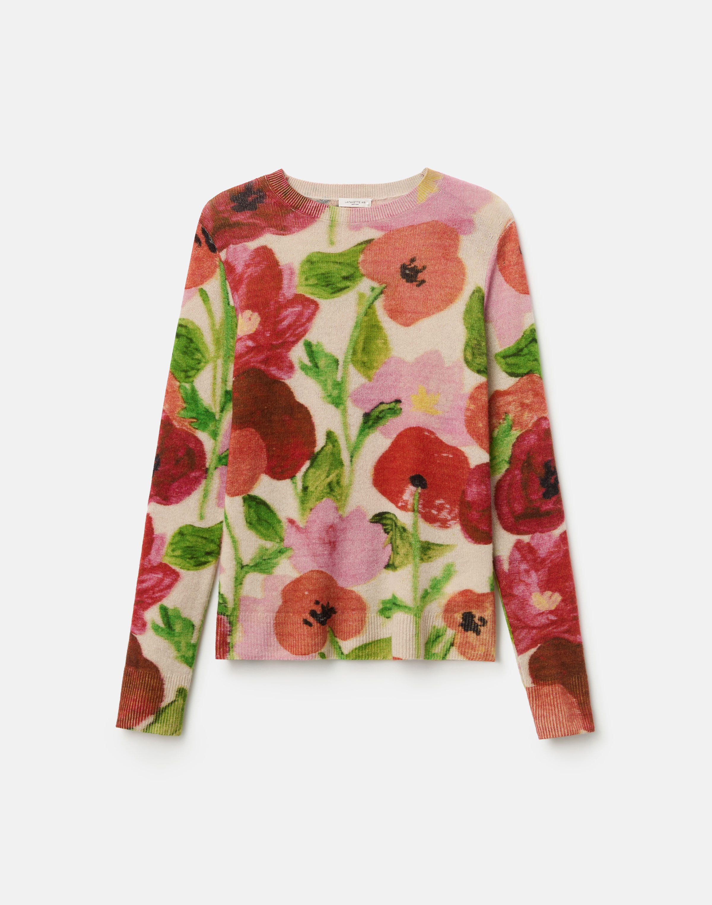 Image of Blossom Print Cashmere Sweater