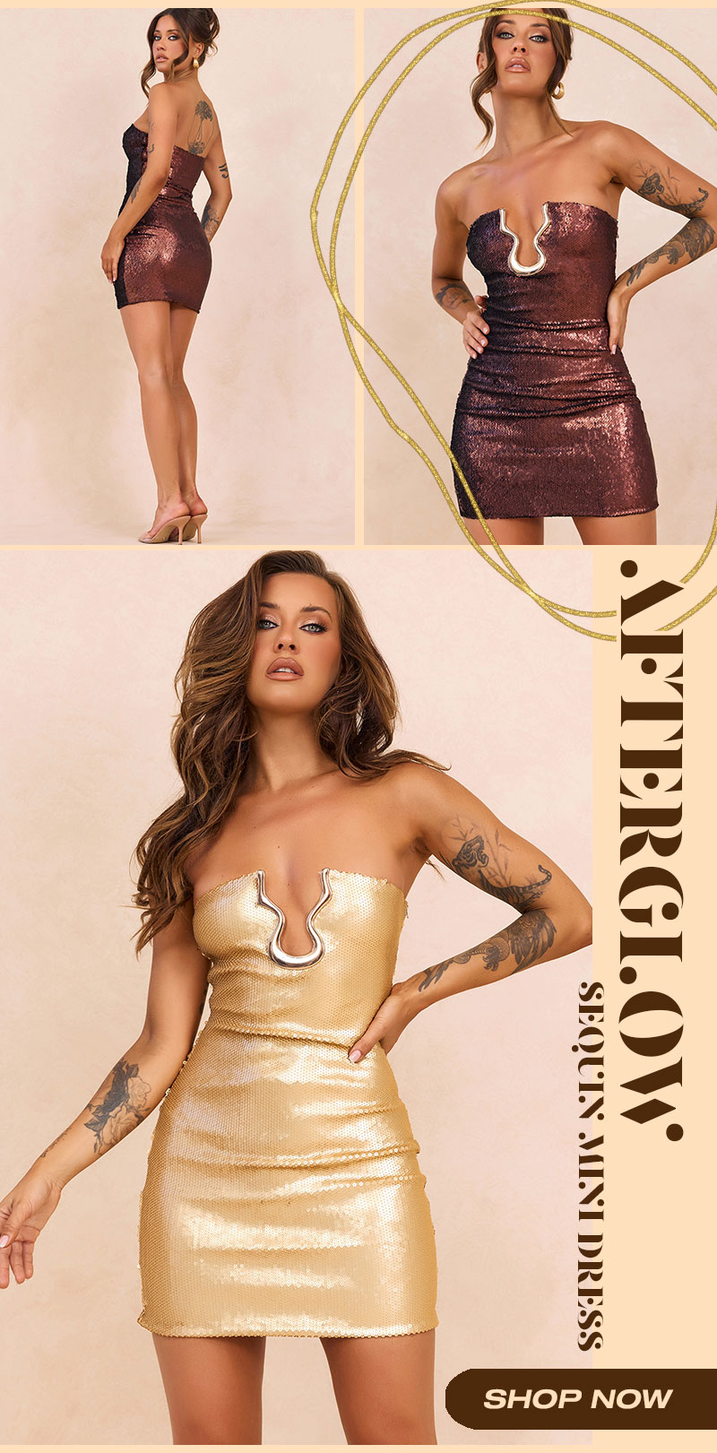 Afterglow Sequin Mini Dress