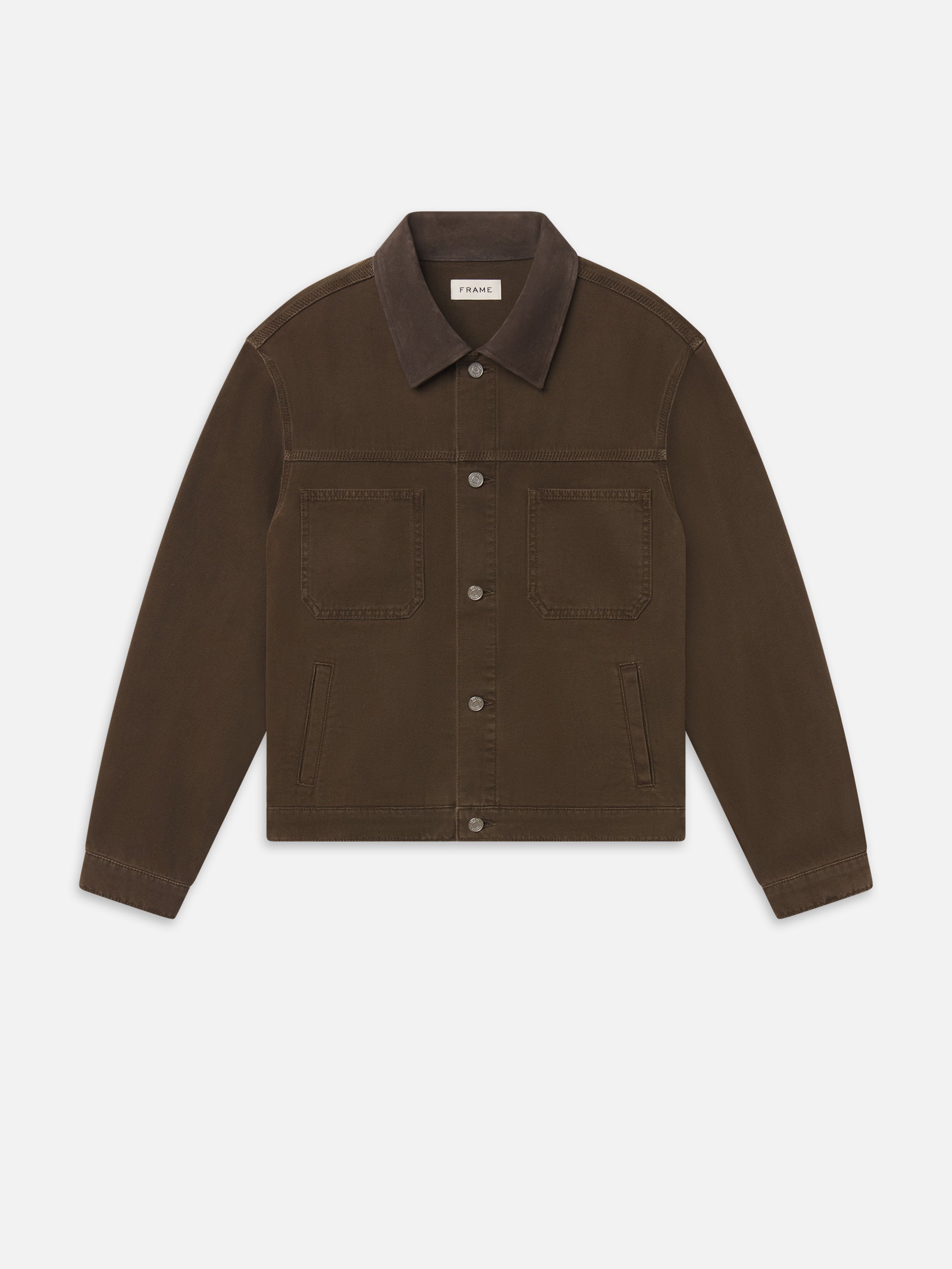 CANVAS UTILITY JACKET IN VINTAGE MOCHA