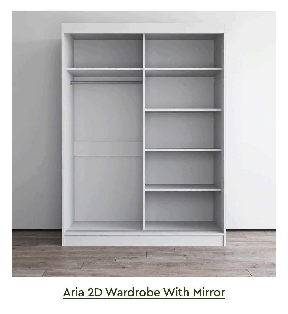 Aria 2D Wardrobe With Mirror