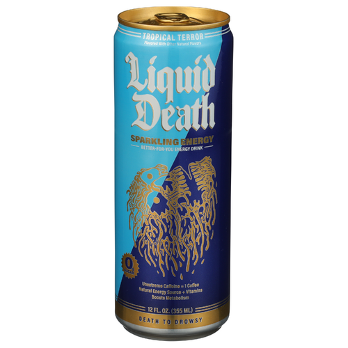 Liquid Death Tropical Terror Sparkling Energy Drink