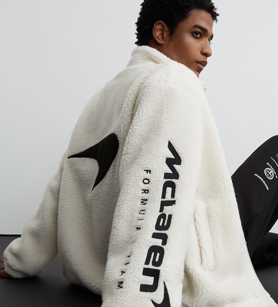 McLaren Racing Logo Fleece Jacket White