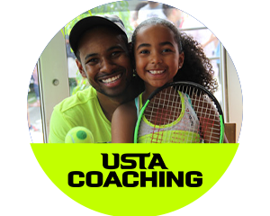 Coach with youth player
