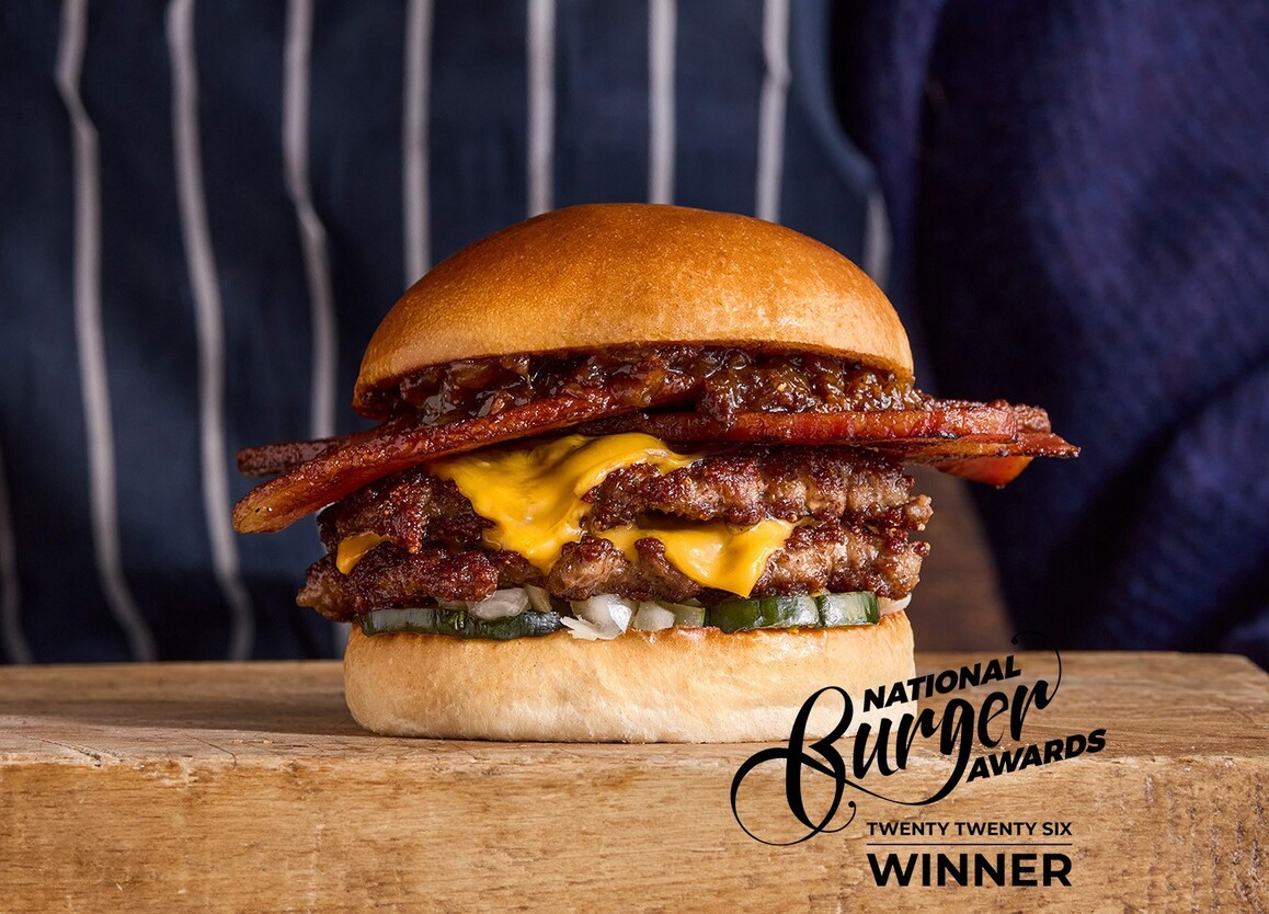 Burger with gift cards