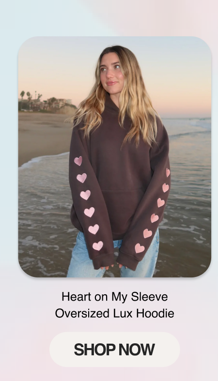 Heart on My Sleeve Oversized Lux Hoodie