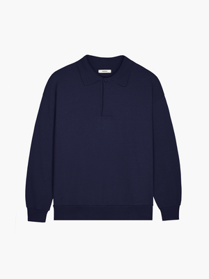 DNA Heavyweight Polo Sweatshirt—navy