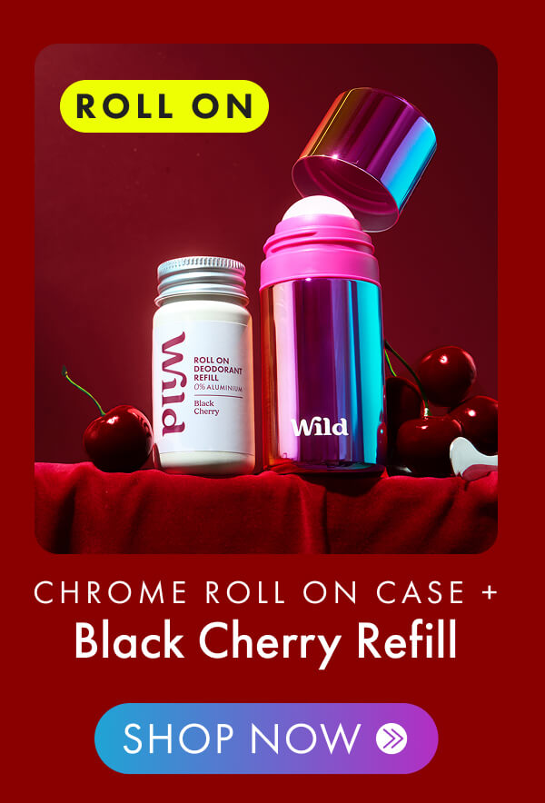 Shop Chrome Roll On Case + Black Cherry Refill