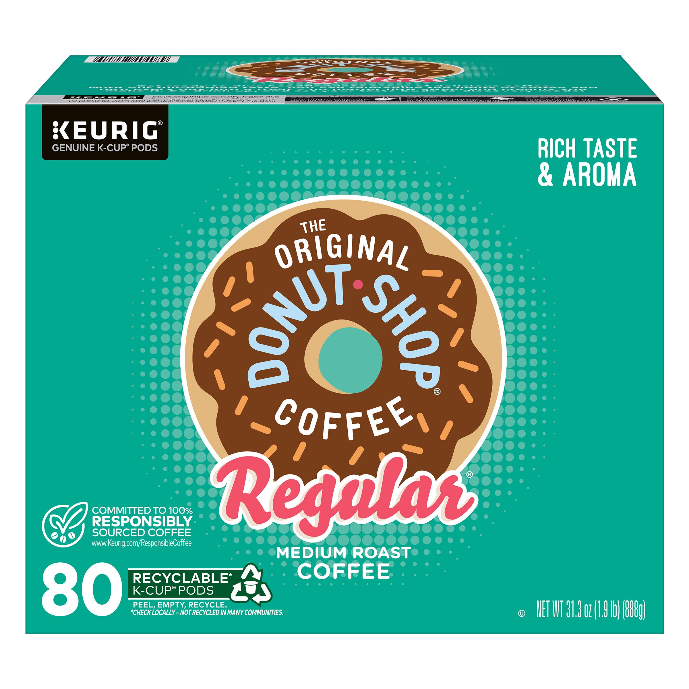 The Original Donut Shop Coffee K-Cup Pod, 80-Count