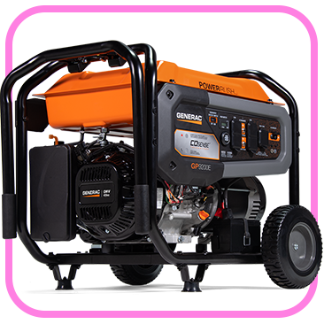 Generac GP9200E 9200W Running / 11250W Peak Gasoline Powered Generator with COsense Technology