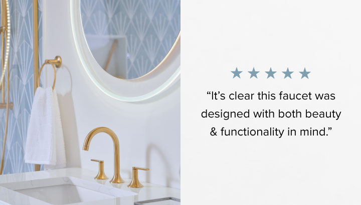 “It’s clear this faucet was designed with both beauty & functionality in mind.” 