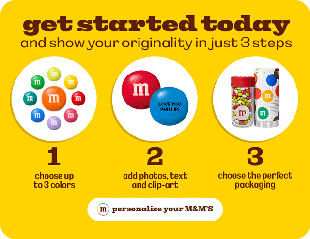 PERSONALIZE YOUR M&M'S