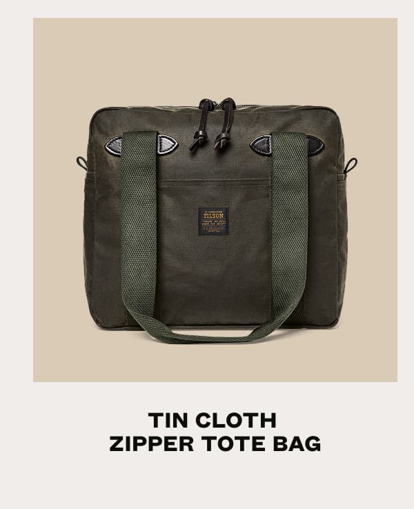 Tin Cloth Zipper Tote Bag