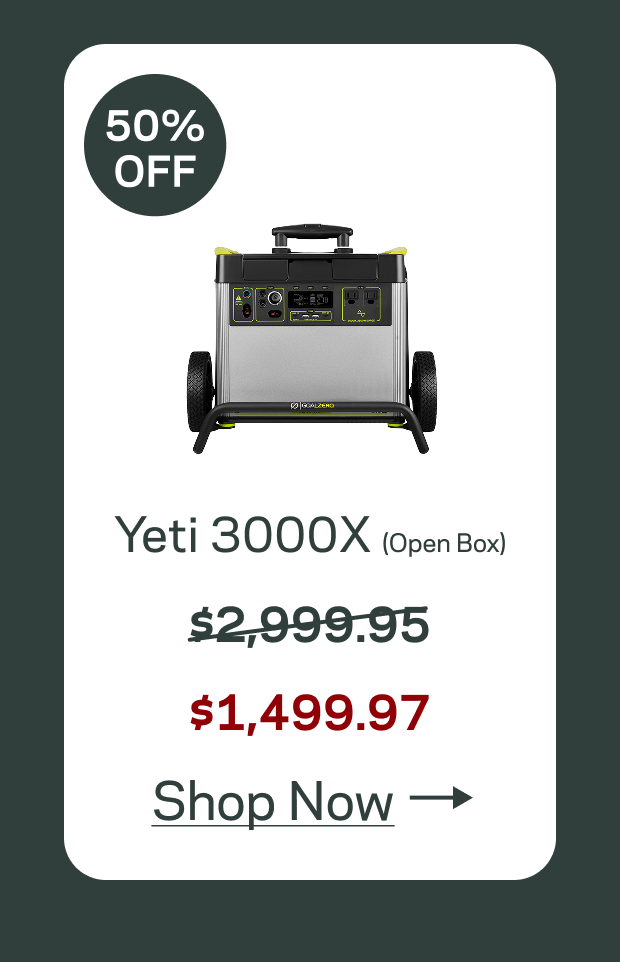 Yeti 3000X 50% OFF